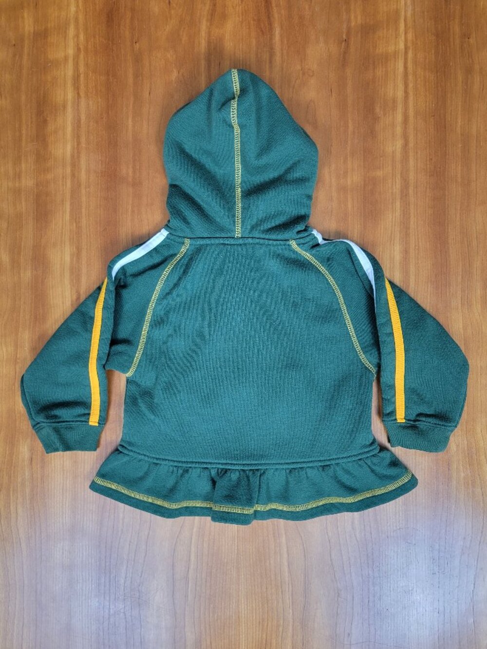 NFL Team Apparel Green & Gold Green Bay Packers Long Sleeve Ruffle Hem Toddler S - Picture 2 of 7